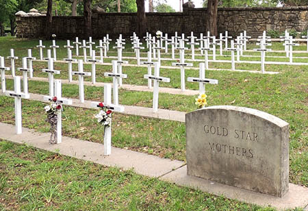Gold Star Mothers Memorial at Sunset Cemetery.